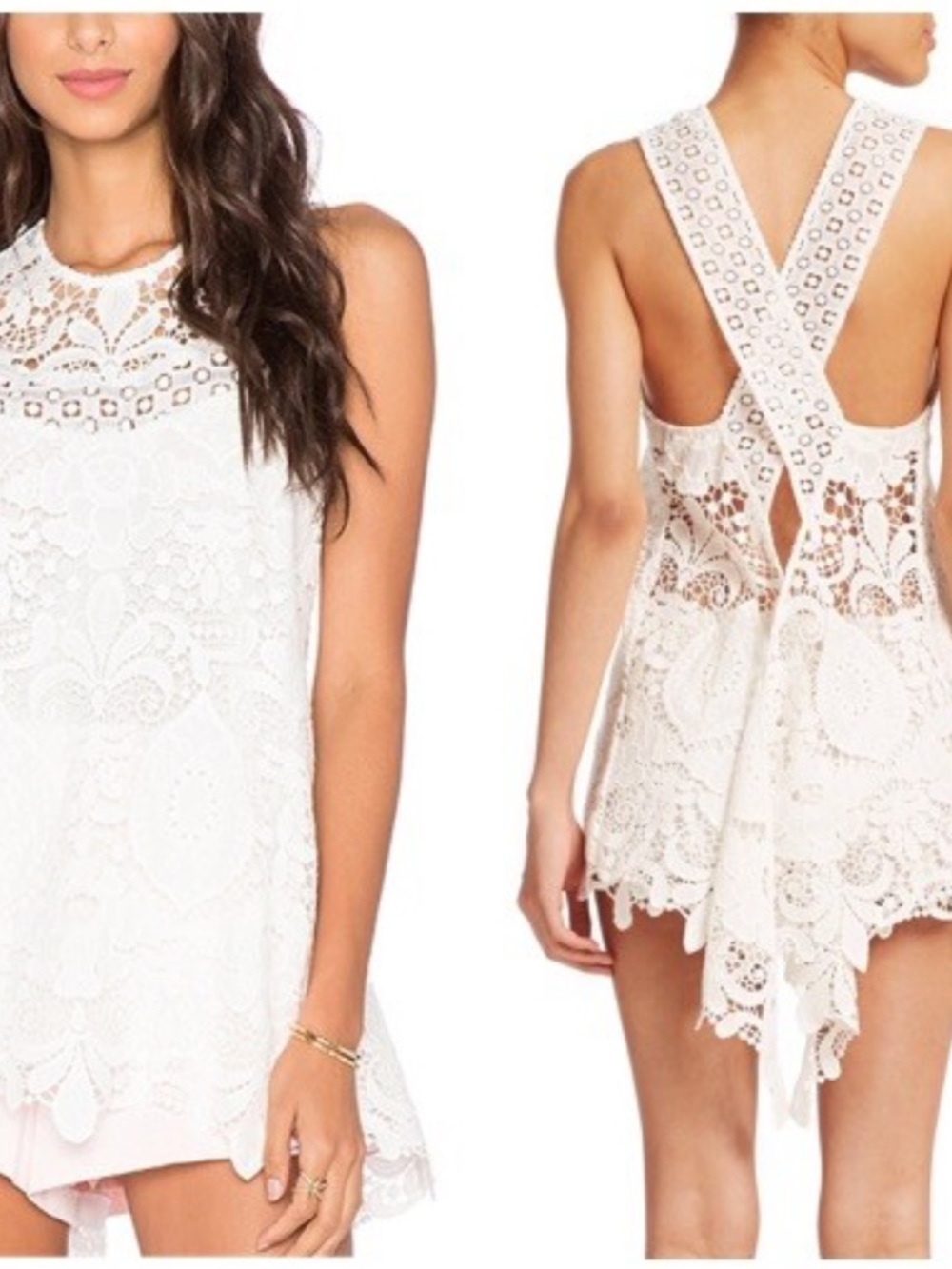 Alexis Ivory Lace & Eyelet Detail Dress